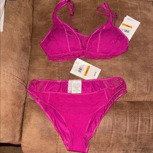 BECCA Women's Bikini Set - Vibrant Pink NWT
